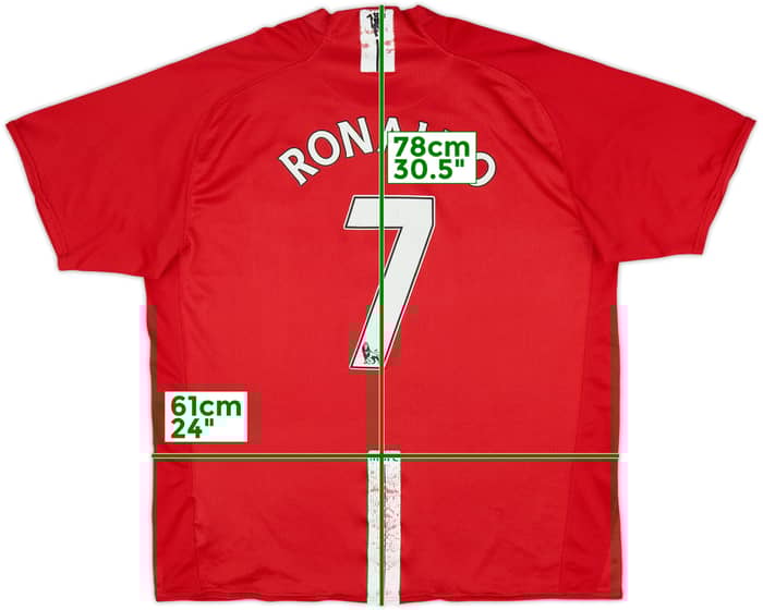 2007-09 Manchester United Home Shirt Ronaldo #7 - 6/10 - (XL)