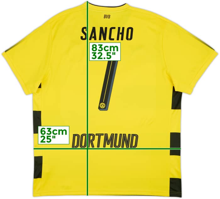 2017-18 Borussia Dortmund Home Shirt Sancho #7 - 7/10 - (XXL)