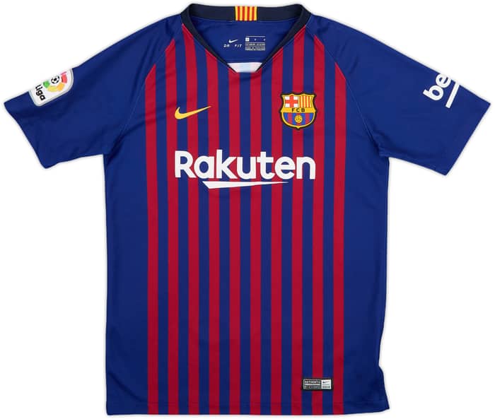 2018-19 Barcelona Home Shirt - 8/10 - (L.Boys)
