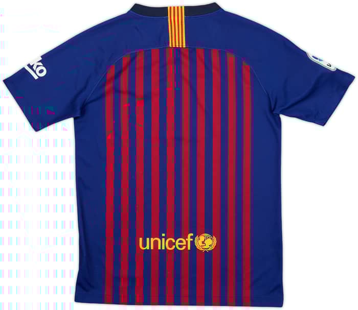 2018-19 Barcelona Home Shirt - 8/10 - (L.Boys)