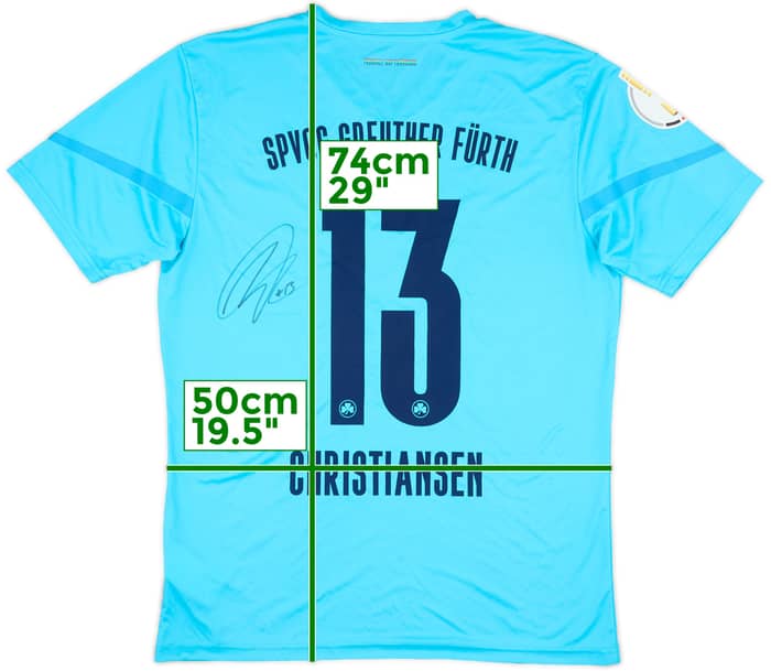 2021-22 Greuther Furth Match Issue Signed DFB-Pokal Third Shirt Christiansen #13