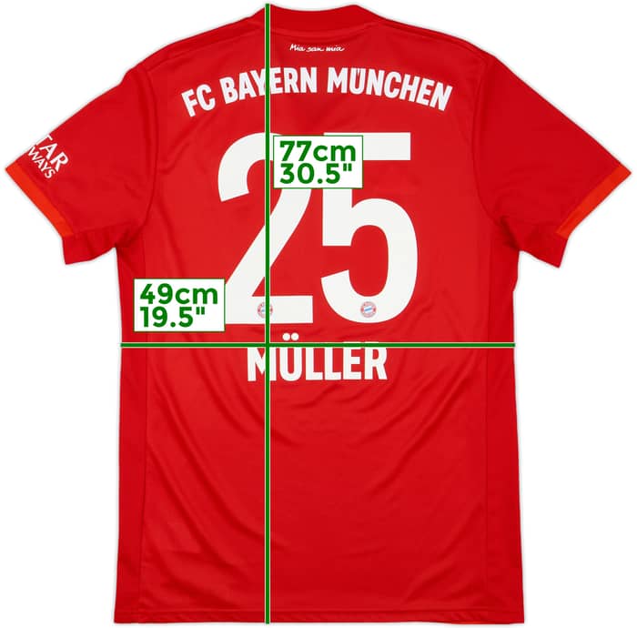 2019-20 Bayern Munich Home Shirt Muller #25 - 9/10 - (M)