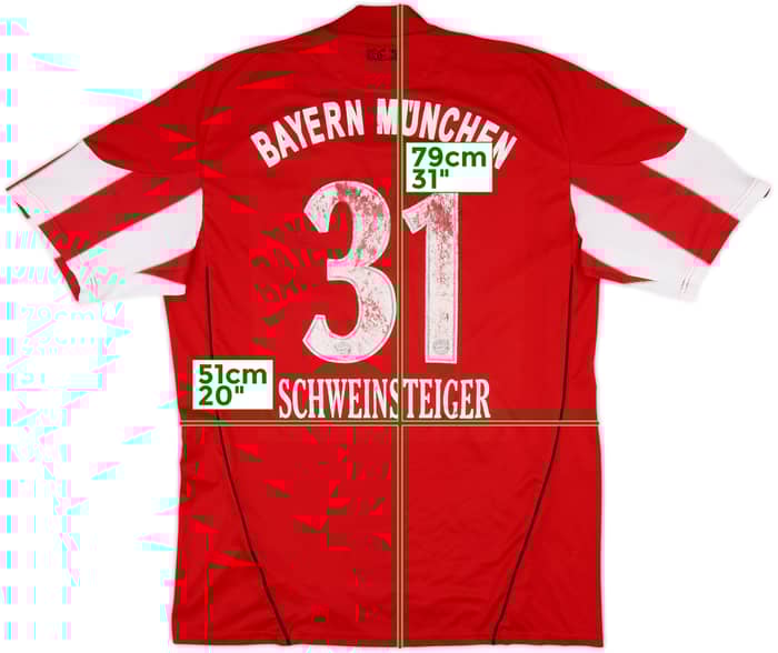 2010-11 Bayern Munich Home Shirt Schweinsteiger #31 - 4/10 - (L)