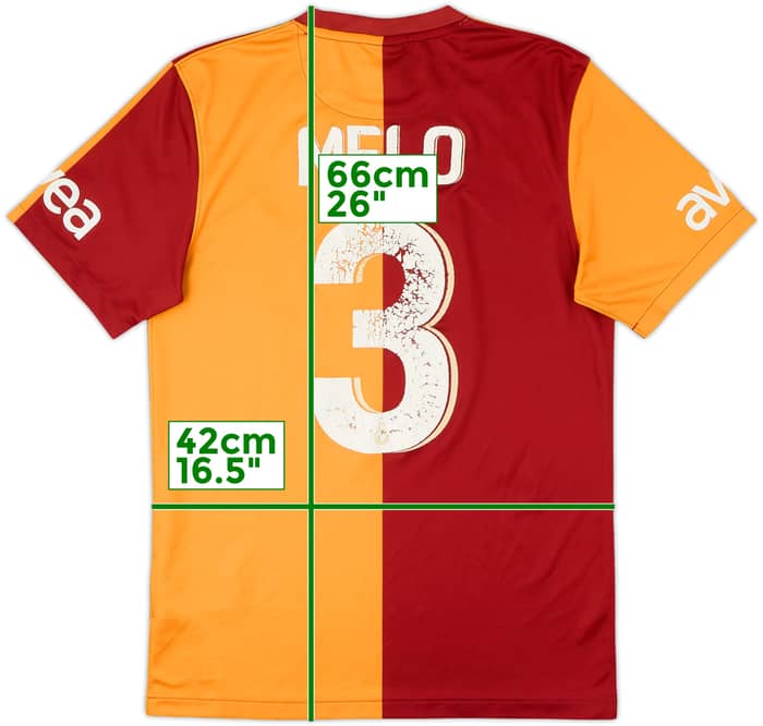 2013-14 Galatasaray Basic Home Shirt Melo #3 - 5/10 - (S)
