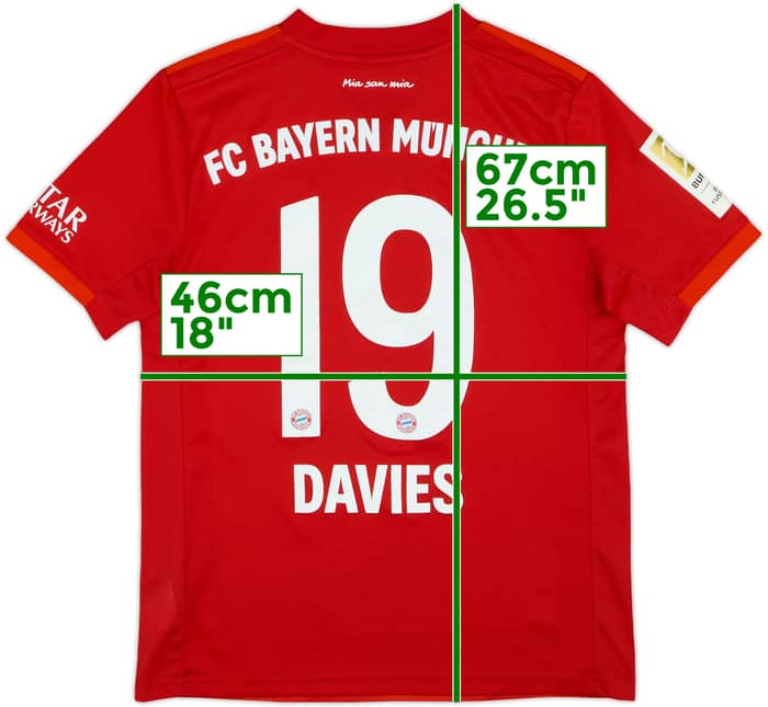 2019-20 Bayern Munich Home Shirt Davies #19 - 7/10 - (L.Boys)