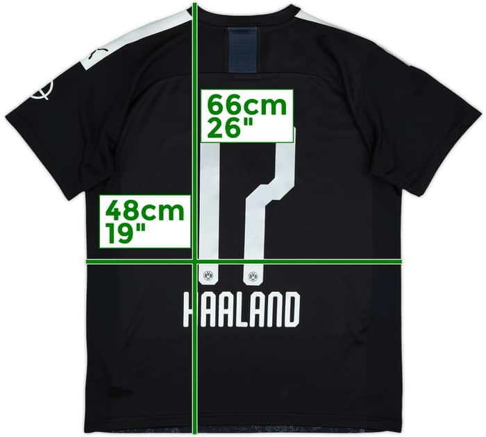 2019-20 Borussia Dortmund Away Shirt Haaland #17 - 10/10 - (XL.Boys)