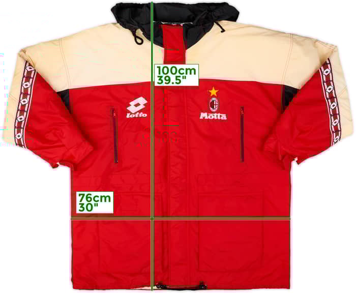 1993-95 AC Milan Lotto Padded Bench Coat - 7/10 - (XXL)