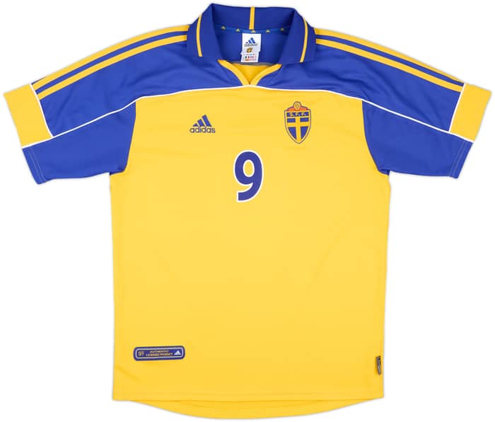 2000-02 Sweden Home Shirt Ljungberg #9 - 8/10 - (M)