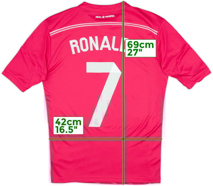 Camiseta de visitante del Real Madrid 2014-15 Ronaldo #7 (XL.Niños)