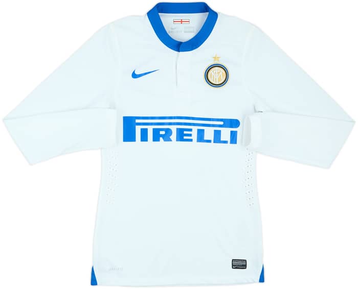 2013-14 Inter Milan Match Issue Away L/S Shirt #6