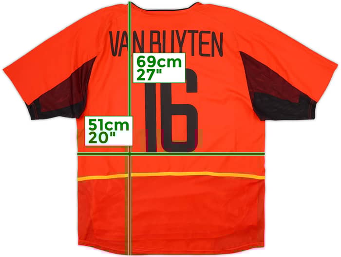 2002-04 Belgium Player Issue Home Shirt Van Buyten #16 - 9/10 - (L)