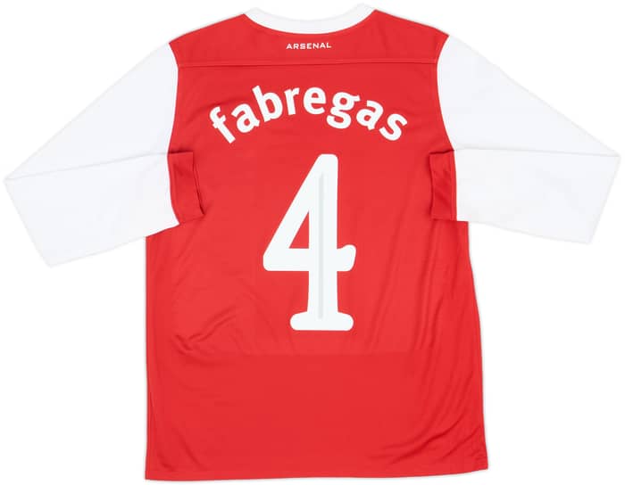 2010-11 Arsenal Home L/S Shirt Fabregas #4 - 6/10 - (XL.Boys)