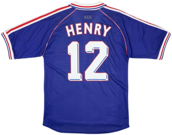 Camiseta de local de Francia 1998-00 Henry #12 - 5/10 - (XL)
