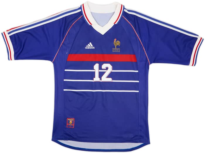 Camiseta de local de Francia 1998-00 Henry #12 - 5/10 - (XL)