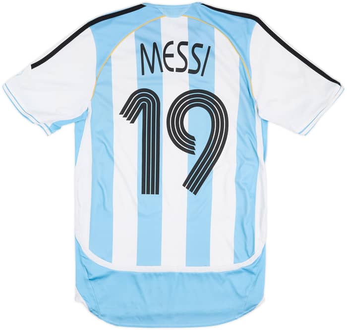 2005-07 Argentina Home Shirt Messi #19 - 6/10 - (S)