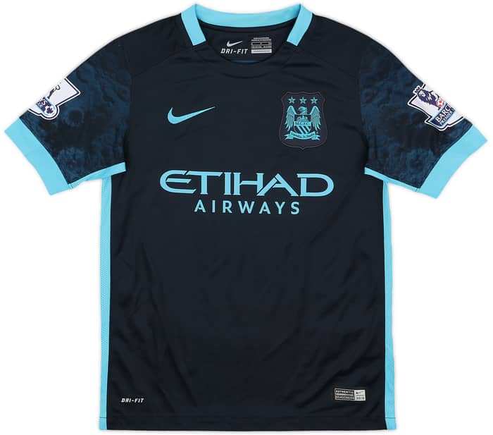 2015-16 Manchester City Away Shirt Silva #21 - 8/10 - (S.Boys)