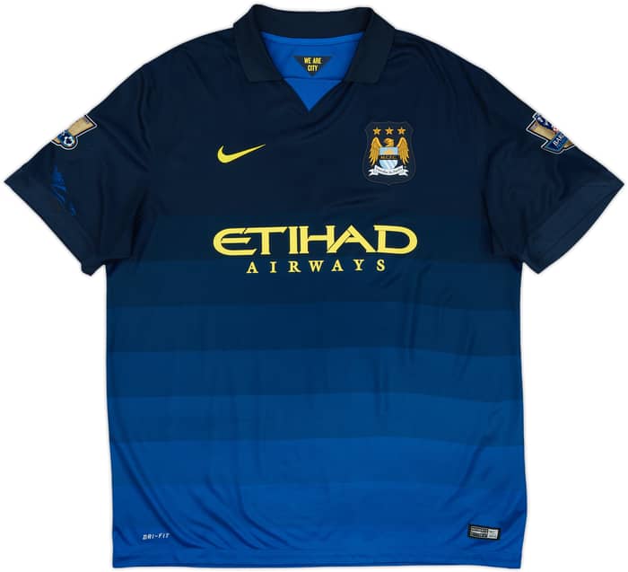 2014-15 Manchester City Away Shirt Jovetic #35 - 7/10 - (XL)