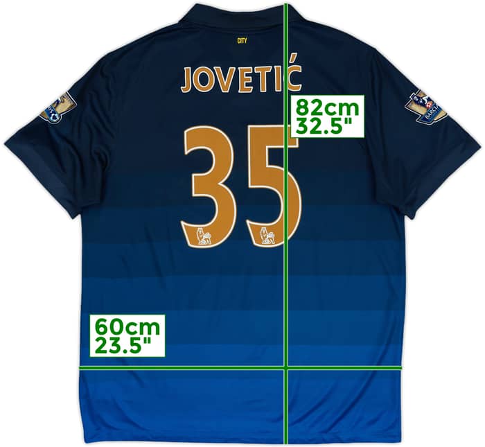 2014-15 Manchester City Away Shirt Jovetic #35 - 7/10 - (XL)