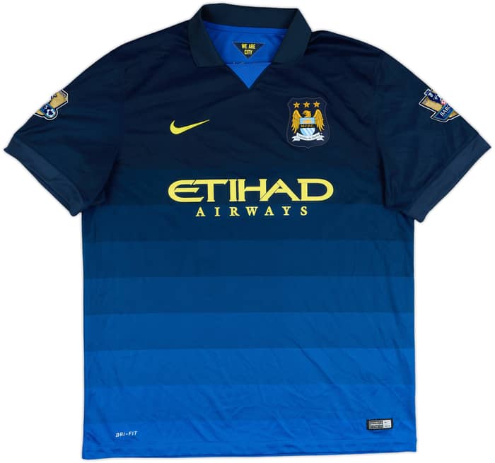 2014-15 Manchester City Away Shirt Kompany #4 - 7/10 - (XL)