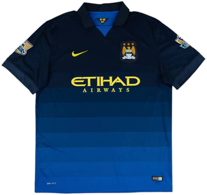 2014-15 Manchester City Away Shirt Jovetic #35 - 8/10 - (XL)
