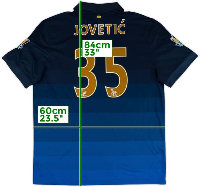 2014-15 Manchester City Away Shirt Jovetic #35 - 8/10 - (XL)