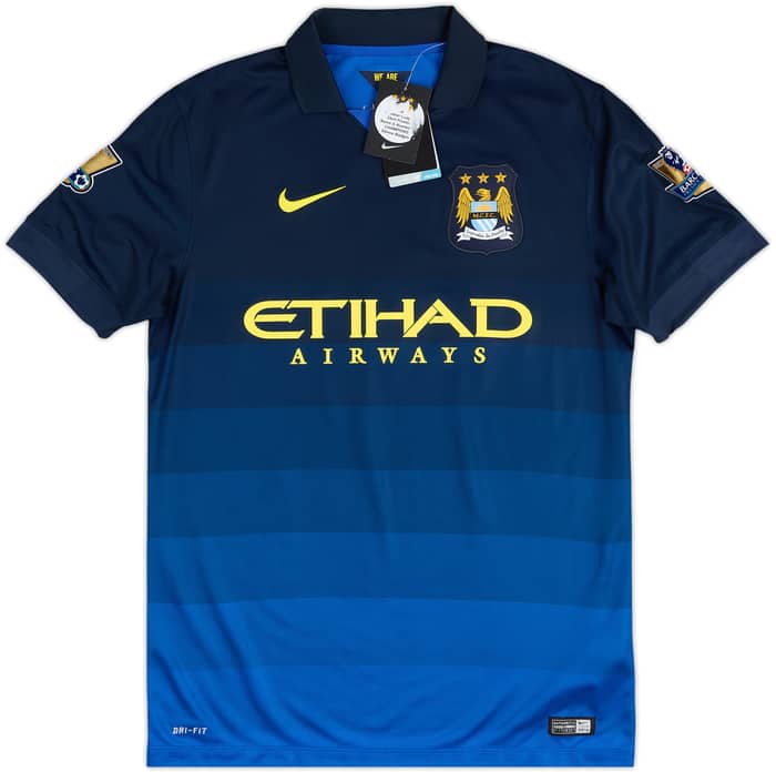 Camiseta de visitante del Manchester City 2014-15 Kompany #4 (M)