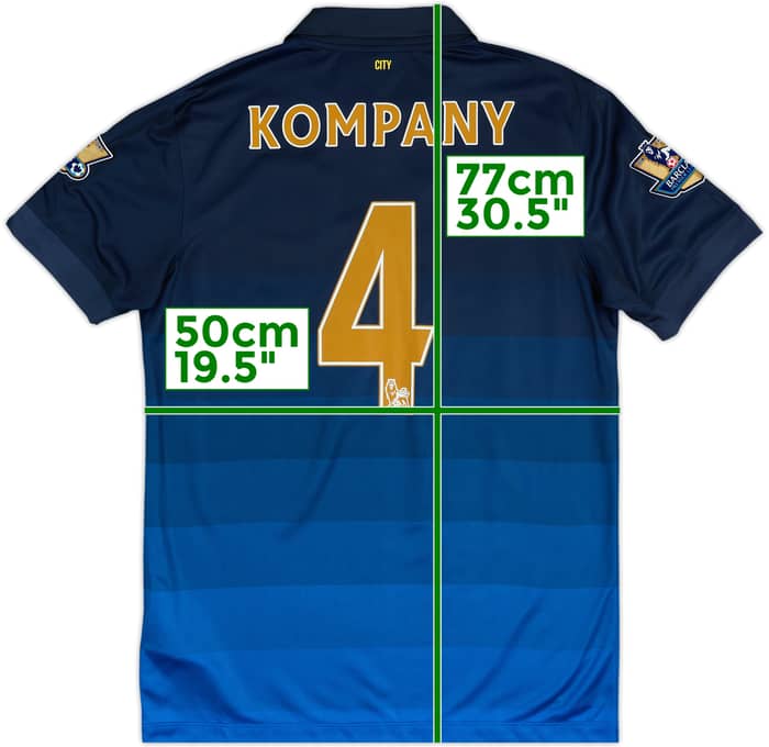 Camiseta de visitante del Manchester City 2014-15 Kompany #4 (M)