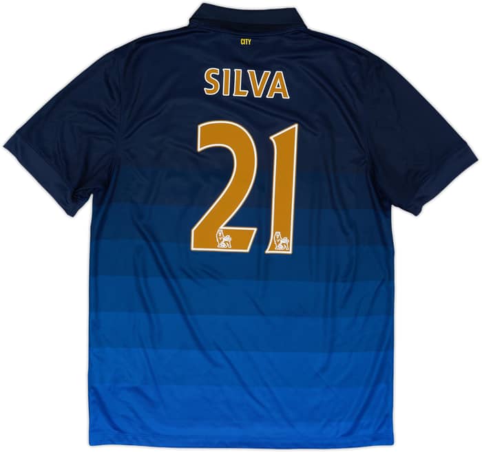 2014-15 Manchester City Away Shirt Silva #21 - 10/10 - (L)
