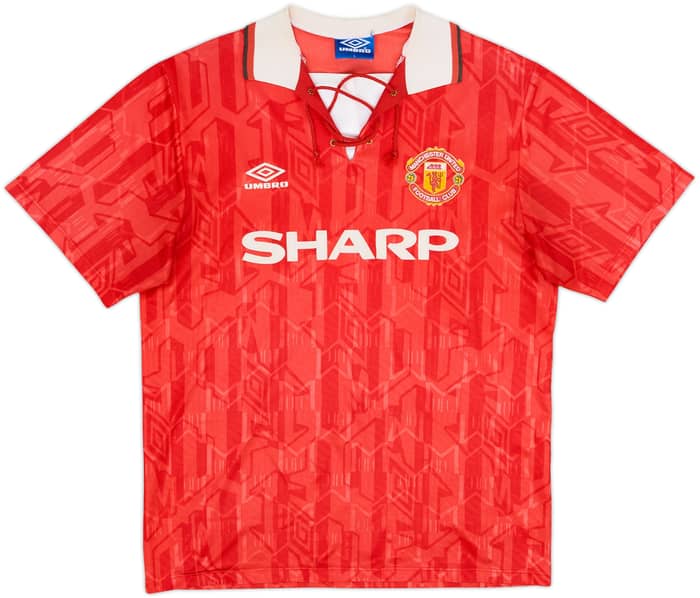 1992-94 Manchester United Home Shirt Cantona #7 - 8/10 - (L)