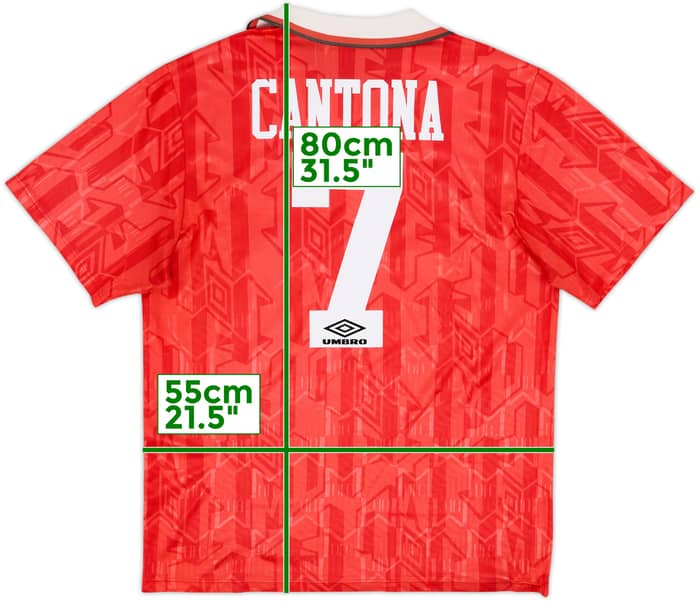 1992-94 Manchester United Home Shirt Cantona #7 - 8/10 - (L)