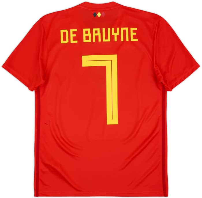 2018-19 Belgium Home Shirt De Bruyne #7 - 6/10 - (S)