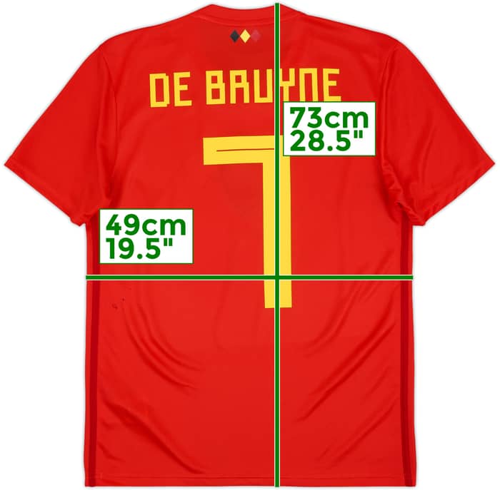 2018-19 Belgium Home Shirt De Bruyne #7 - 6/10 - (S)