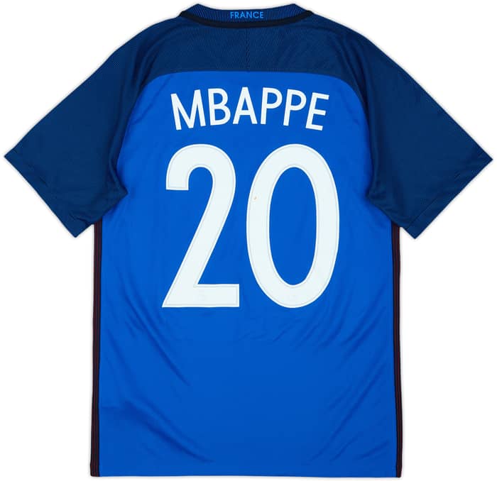 2016-17 France Home Shirt Mbappe #20 - 10/10 - (S)