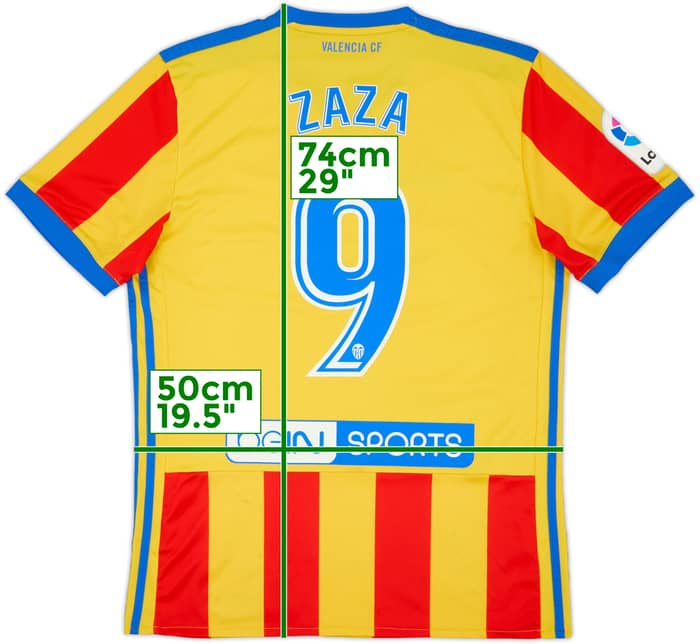 2017-18 Valencia Away Shirt Zaza #9 - 7/10 - (M)