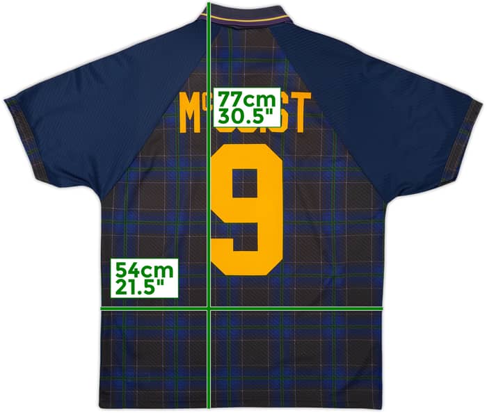 1994-96 Scotland Home Shirt McCoist #9 - 8/10 - (L)
