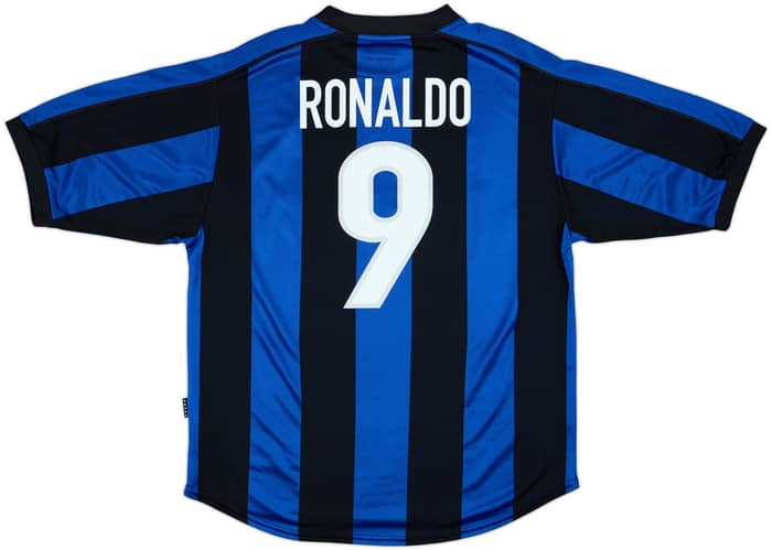 1999-00 Inter Milan Camiseta Local Ronaldo #9 - 9/10 - (L)