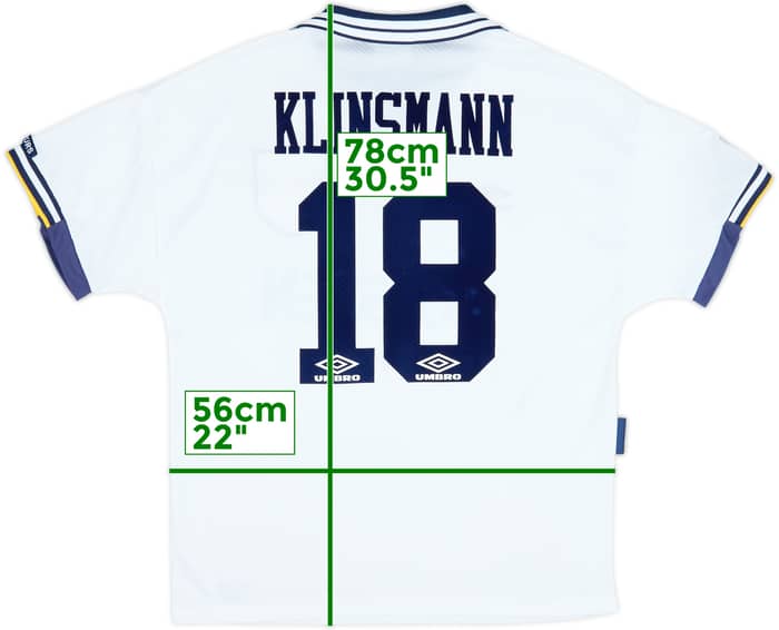 1993-95 Tottenham Camiseta Local Klinsmann #18 - 8/10 - (L)