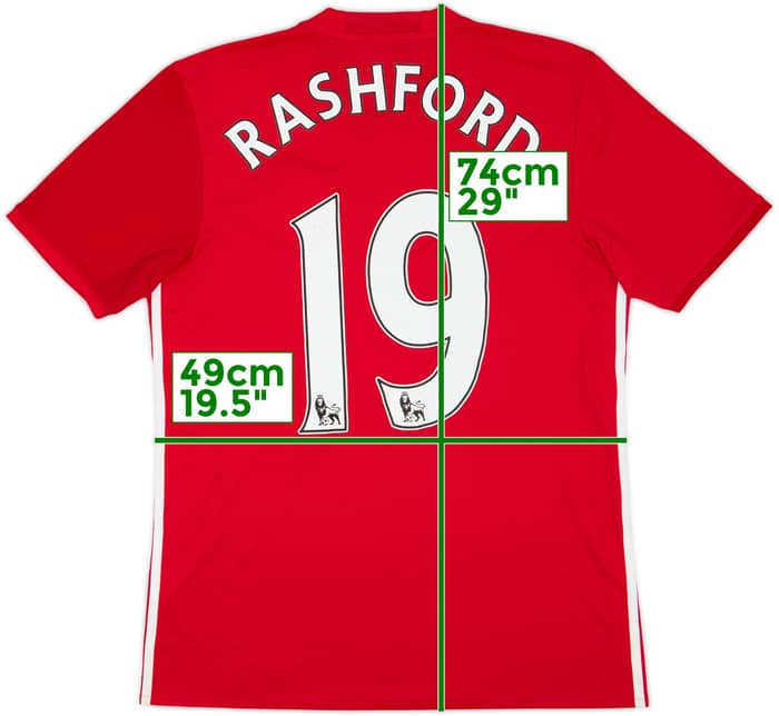 2016-17 Manchester United Home Shirt Rashford #19 - 5/10 - (M)