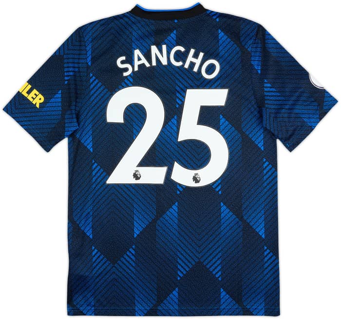 2021-22 Manchester United Third Shirt Sancho #25 - 9/10 - (XL.Boys)