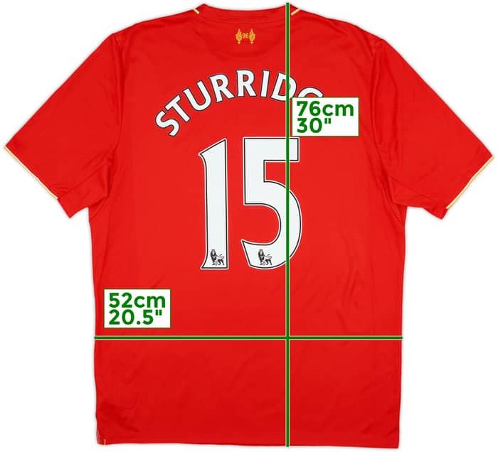 2015-16 Liverpool Home Shirt Sturridge #15 - 7/10 - (L)