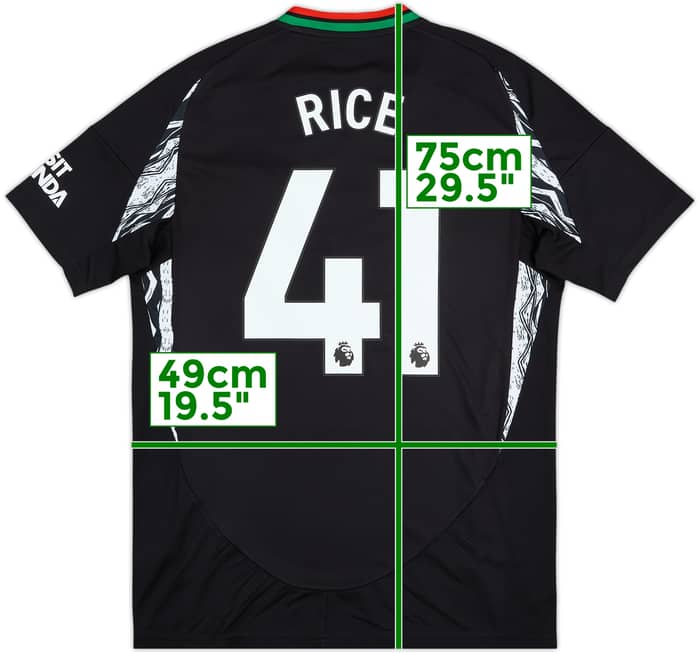 2024-25 Arsenal Away Shirt Rice #41 - 9/10 - (L)
