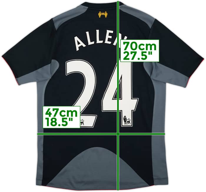 2012-13 Liverpool Away Shirt Allen #24 - 7/10 - (XL.Boys)