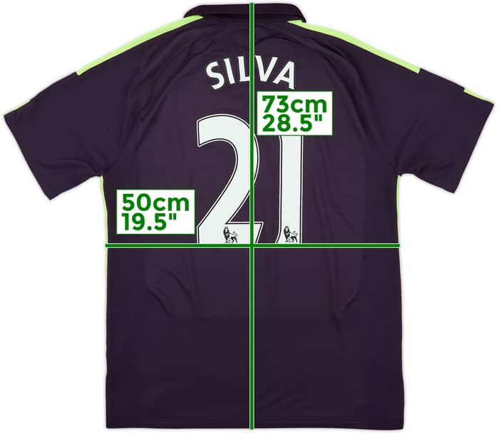 2014-15 Manchester City Away Shirt Silva #21 - 6/10 - (L)