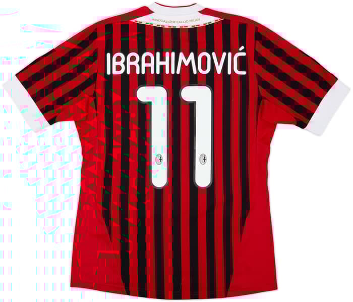 2011-12 AC Milan Home Shirt Ibrahimovic #11 - 10/10 - (S)