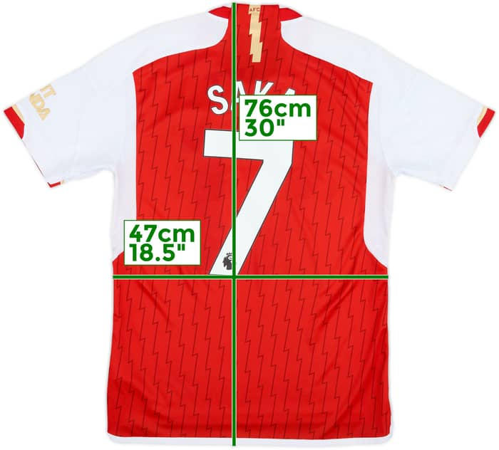 2023-24 Arsenal Home Shirt Saka #7 - 3/10 - (M)