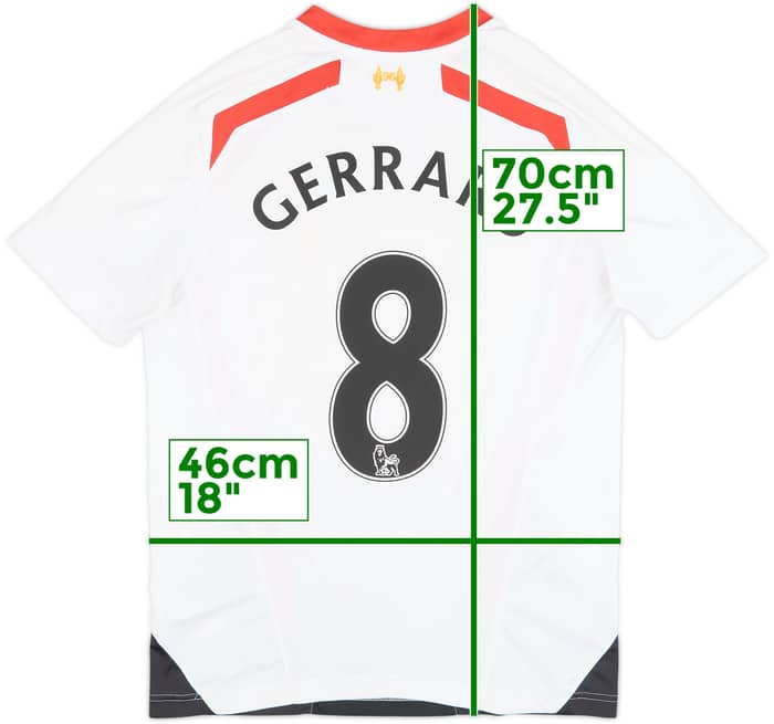 Camiseta de visitante del Liverpool 2013-14 Gerrard #8 - 6/10 - (S)