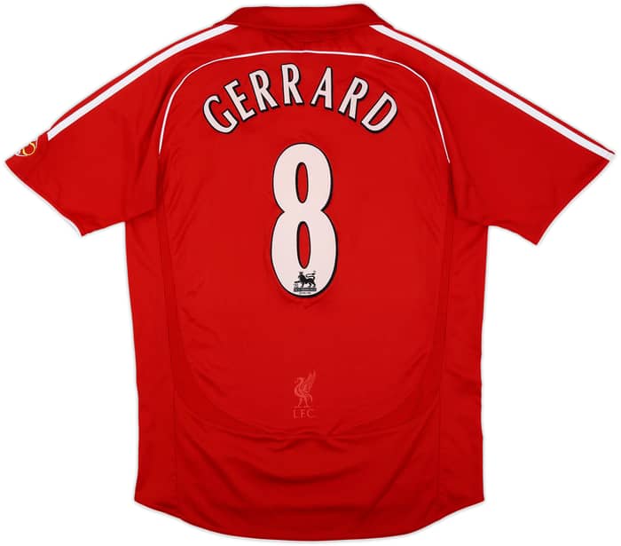2006-08 Liverpool Home Shirt Gerrard #8 - 7/10 - (M)