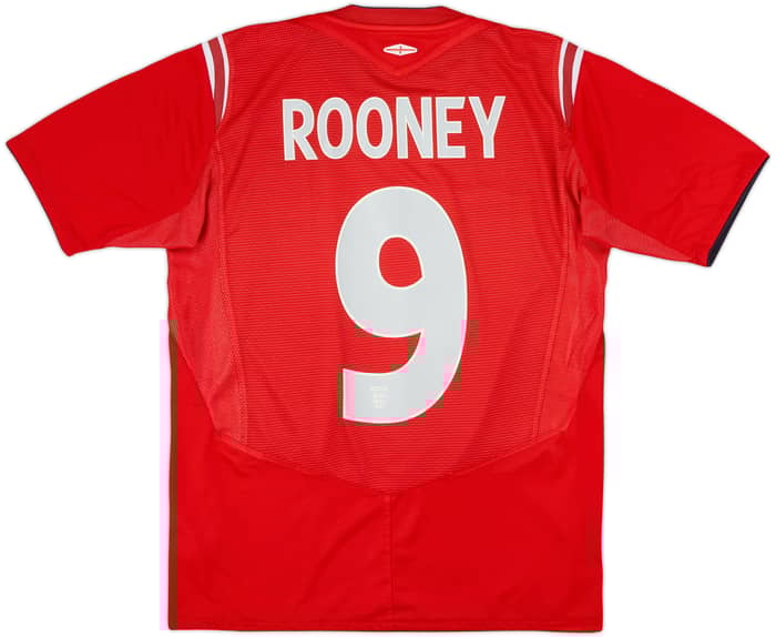 2004-06 England Away Shirt Rooney #9 - 8/10 - (S)