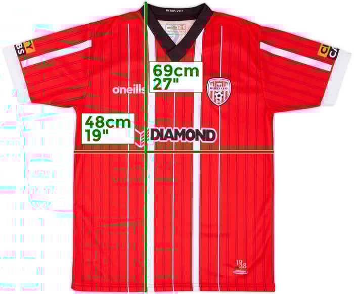 2022-23 Derry City Home Shirt - 10/10 - (L.Boys)