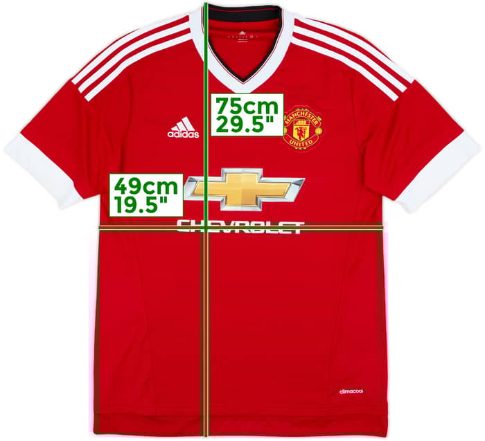 2015-16 Manchester United Camiseta Local - 9/10 - (M)